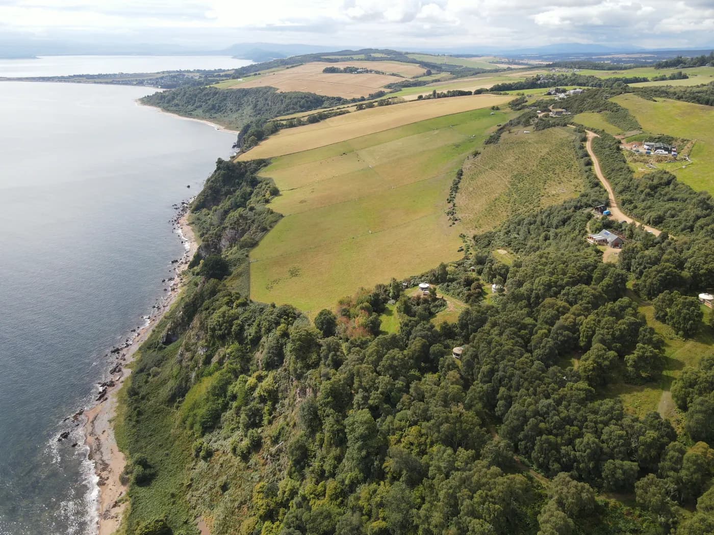Black Isle Yurts, site landscape