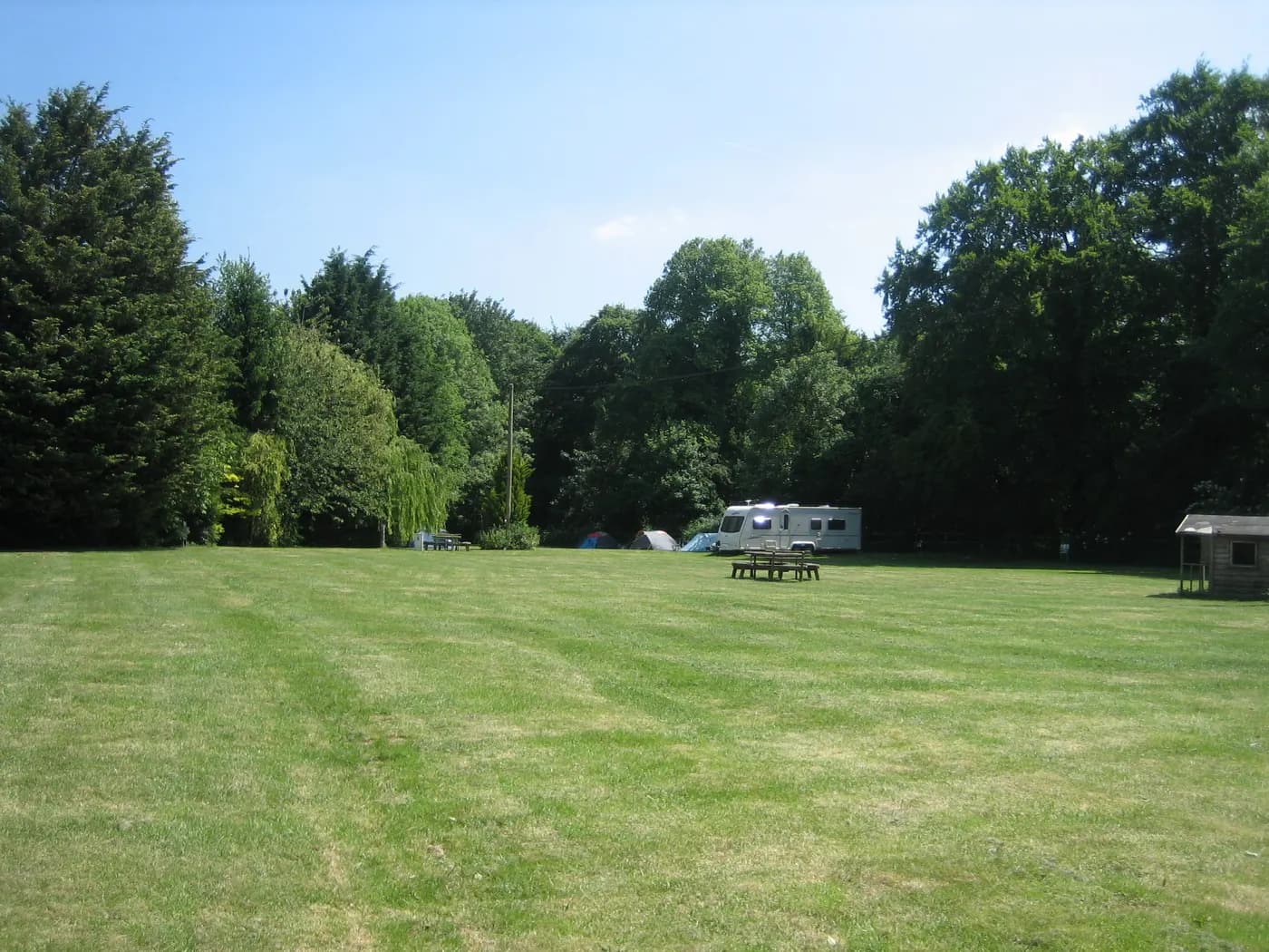 Folly Farm Caravan and Campsite Winchester, site landscape