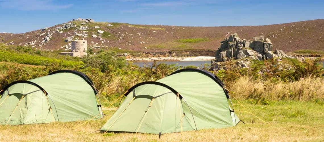 Bryher Campsite, site landscape