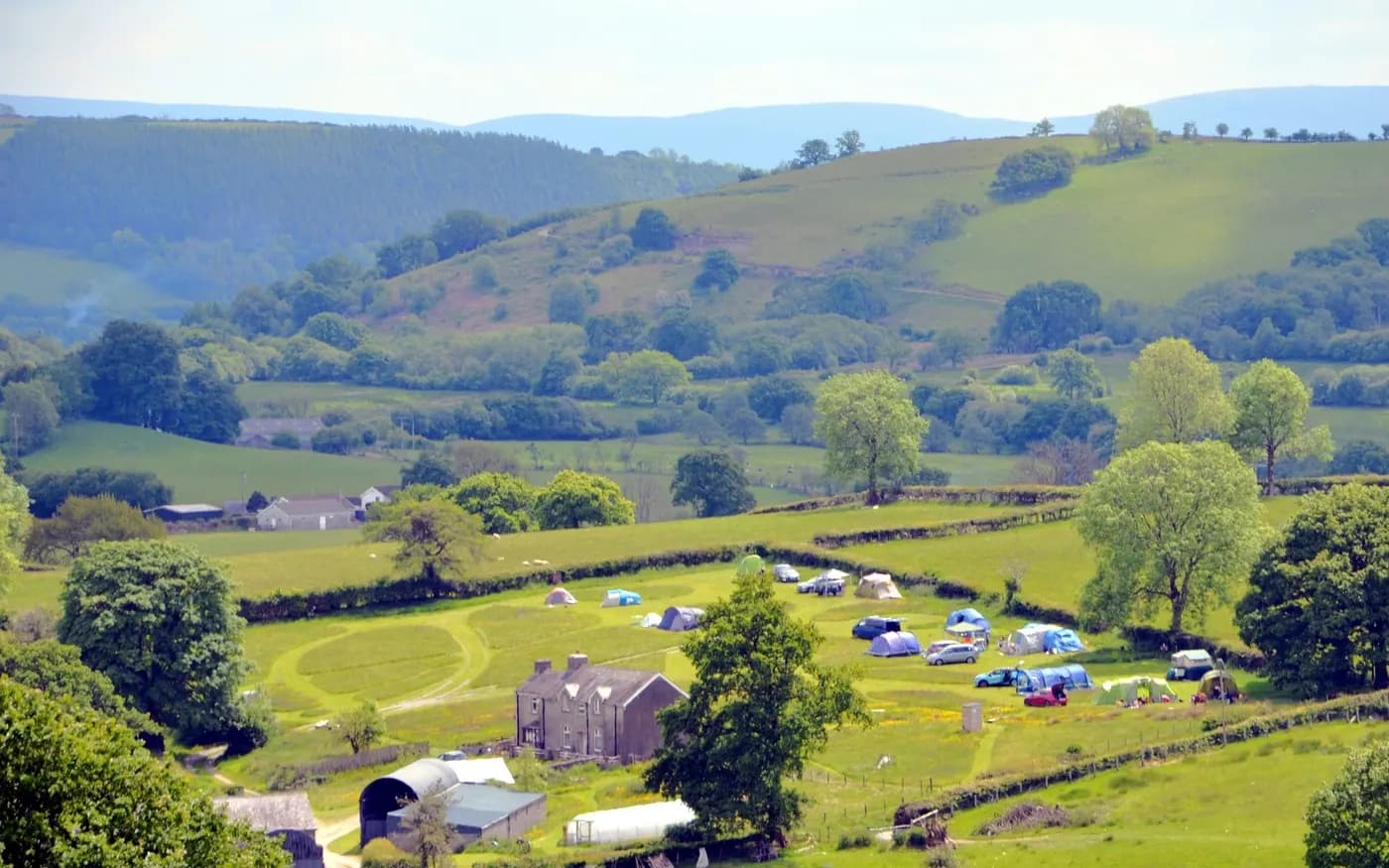 Glynmarch Camping, site landscape