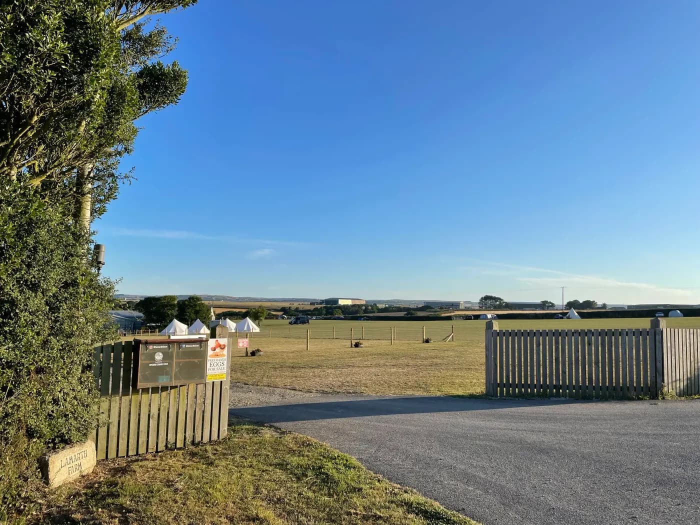Lamarth Farm Campsite, sign